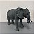 ESCULTURA ELEFANTE EM POLIRESINA PRETO G 27cm P 13cm - Imagem 3