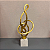 ESCULTURA ABSTRATO DOURADO 60cm - Imagem 1