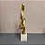 ESCULTURA ABSTRATO DOURADO 60cm - Imagem 3