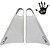 Pé de pato nadeira infantil Classic Fins KIDS assimétrico branco - Imagem 1