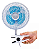 Ventilador de Mesa 20 cm - Ventisol - 3 Pás - Branco e Azul - Imagem 2
