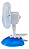 Ventilador de Mesa 20 cm - Ventisol - 3 Pás - Branco e Azul - Imagem 4