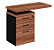 MESA AUXILIAR C/ 03 GAVETAS PEDESTAL - MALAGA/PRETO - Imagem 1