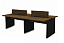 MESA COMPONÍVEL 40MM 240X132CM NOGAL/PRETO - Imagem 1