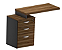 Mesa Em L Com Auxilar Pedestal 2x1 - Imagem 1