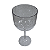 TAÇA DE GIN ACRILICO COM GLITER 580ml - Imagem 1