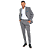 Terno Poliviscose Com Elastano Slim Cinza + Calça com Ajuste Personalizado - Imagem 2