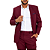 Terno Poliviscose Com Elastano Slim Vinho + Calça com Ajuste Personalizado - Imagem 3