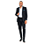 Terno Poliviscose Com Elastano Slim Preto + Calça com Ajuste Personalizado - Imagem 2