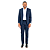 Terno Poliviscose Com Elastano Slim Azul Marinho + Calça com Ajuste Personalizado - Imagem 1