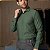 Camisa Social Verde Militar Fibra de Bambu - Imagem 3
