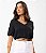 Blusa Feminina Cropped em Crepe Amarra na Cintura - Imagem 3