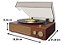 Vitrola Toca Discos Vinil Studio Brown Bluetooth Fm Marrom - Imagem 5