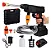 LAVADORA JATO DE ALTA PRESSAO RECARREGAVEL PORTATIL SEM FIO  COR PRETO 110V/220V 2 BATERIA MALETA - Imagem 1