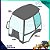 VIDRO SUPERIOR TRASEIRO ESQUERDO CATERPILLAR 416E 205-9621 2059621 - Imagem 1