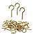 Kit 100 Parafusos Tipo Gancho Dourado Multfila - Imagem 1