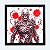 Quadro Demônio Escarlate — Placa Decorativa 3D em Relevo 20x20 cm - Imagem 2