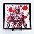 Quadro Demônio Escarlate — Placa Decorativa 3D em Relevo 20x20 cm - Imagem 1