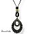 COLAR AJUSTÁVEL (LONGO, MÉDIO OU CURTO) COM CORDÃO,  PING. GOTA E CORRENTES PRETO 11935 - Imagem 1