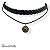 CHOCKER 2 VOLTAS TRANÇA E MANDALINHA C/ STRASS PRETO 12215 - Imagem 1