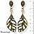 MAXI BRINCO FOLHA BEGE E DOURADO 12326 - Imagem 1