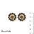 BRINCO FLOR C/ STRASS DOURADO 12381 - Imagem 1