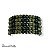 PULSEIRA CABIDE 5 VOLTAS C/ BOLAS E CRISTAIS - VERDE OLIVA 12529 - Imagem 1