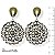BRINCO MANDALA FLOR C/ STRASS DOURADO 12532 - Imagem 1