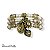KIT C/ 3 PULSEIRAS DE PÉROLAS, CRISTAIS E BERLOQUES DOURADOS 12569 - Imagem 1