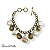 PULSEIRA C/ PÉROLAS, MADREPÉROLAS E BERLOQUES DOURADOS 12567 - Imagem 1