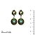 BRINCO MANDALINHA C/ STRASS TURQUESA 12586 - Imagem 1