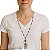 COLAR LONGO C/ BOLAS, CRISTAIS, DISCOS E PING. METAL C/ FOLHA COSTELA DE ADÃO - CORAL E TURQUESA 12582 - Imagem 2