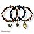 KIT C/ 3 PULSEIRAS DE CONTAS, CRISTAIS E BERLOQUES - COLORIDO INVERNO 12594 - Imagem 2
