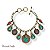 Pulseira c/ berloques, strass e cascalho - coral e turquesa 12614 - Imagem 1