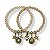 Kit c/ 2 pulseiras de bolas, cristais e berloques fundo do mar - nude e dourado 12670 - Imagem 2