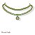 Choker 2 voltas c/ trança de cordão, cristais e pto de luz - verde 12672 - Imagem 1