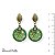 Brinco chapa c/ cascalho e pto de luz - verde 12676 - Imagem 1