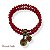 Kit c/ 2 pulseiras de bolas, cristais e berloques - vermelho 12671 - Imagem 1