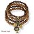 Kit c/ 4 pulseiras de bolas e berloques marrom 12704 - Imagem 1