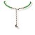 Colar curto c/ cristais, berloques e strass - verde 12788 - Imagem 3