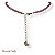 Colar curto c/ cristais, pedras naturais e berloques c/ strass - ametista 12750 - Imagem 3