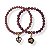 Kit c/ 2 pulseiras de cristais, pedras naturais e berloques - ametista 12752 - Imagem 2