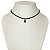 Choker cordão e pto de luz coração preto - 12853 - Imagem 2