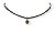 Choker cordão e pto de luz coração preto - 12853 - Imagem 1