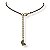 Choker cordão e pto de luz coração marrom e dourado - 12854 - Imagem 3