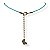 Choker cordão e pto de luz coração turquesa - 12852 - Imagem 3