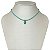 Choker cordão e pto de luz coração turquesa - 12852 - Imagem 2
