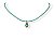 Choker cordão e pto de luz coração turquesa - 12852 - Imagem 1