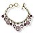 Pulseira c/ berloques de Murano, bola natural e ptos de luz - Light Amethist 12868 - Imagem 1
