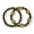 Kit c/ 2 pulseiras de bolas, entremeios e madeira - verde oliva 12878 - Imagem 2